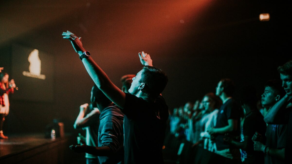 Christian rock concert at church